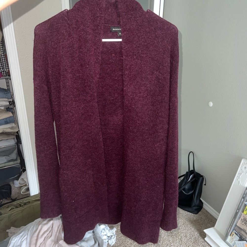 Merino Wool Banana Republic Burgundy Sweater